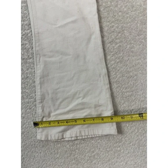 Free People Womens Flared Pull‎ On Side Zip High Rise Stretch Pants White Medium - Picture 5 of 8